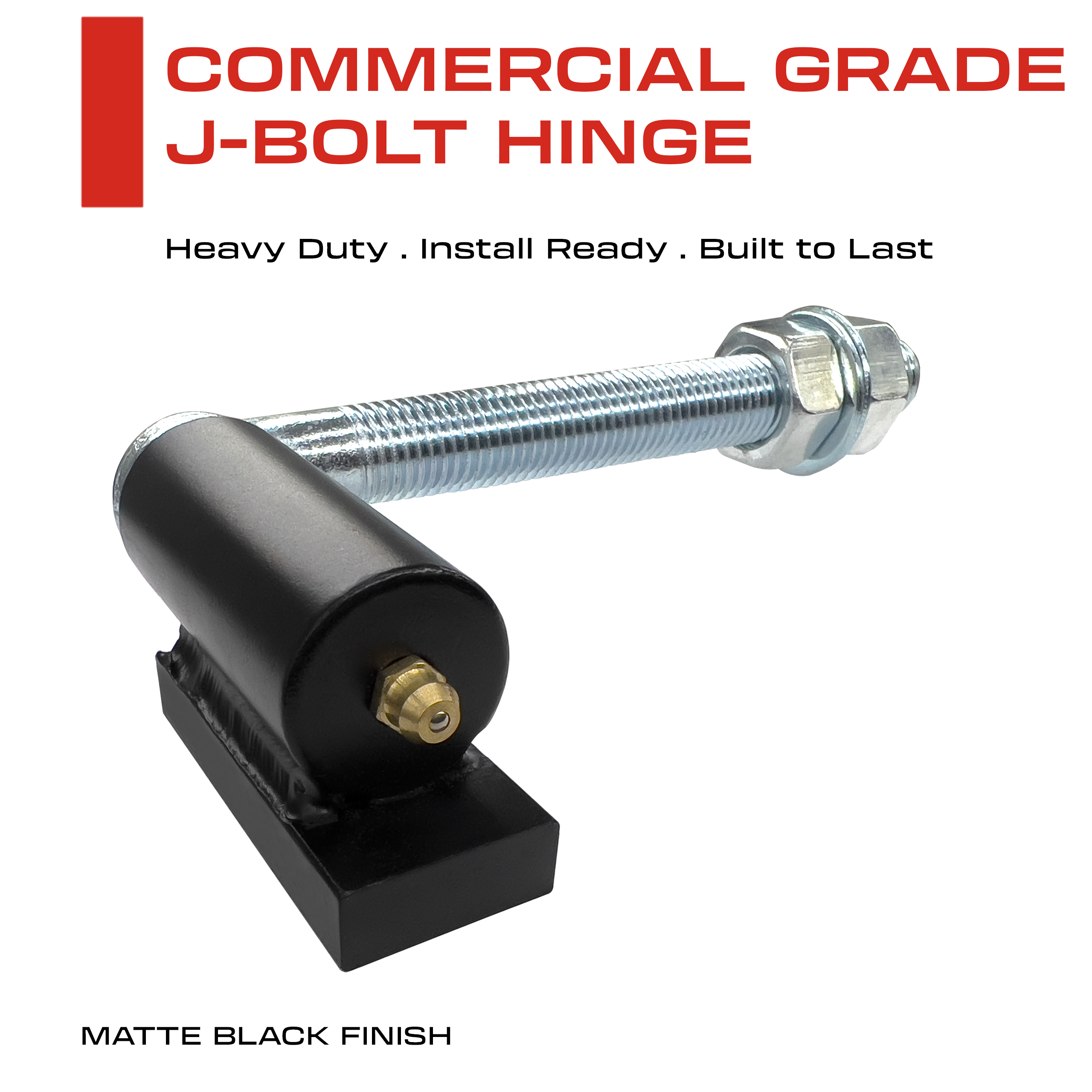 J Bolt Gate Hinge – 5/8” – Adjustable Weldable Hinge – Ball Bearing- Heavy Duty