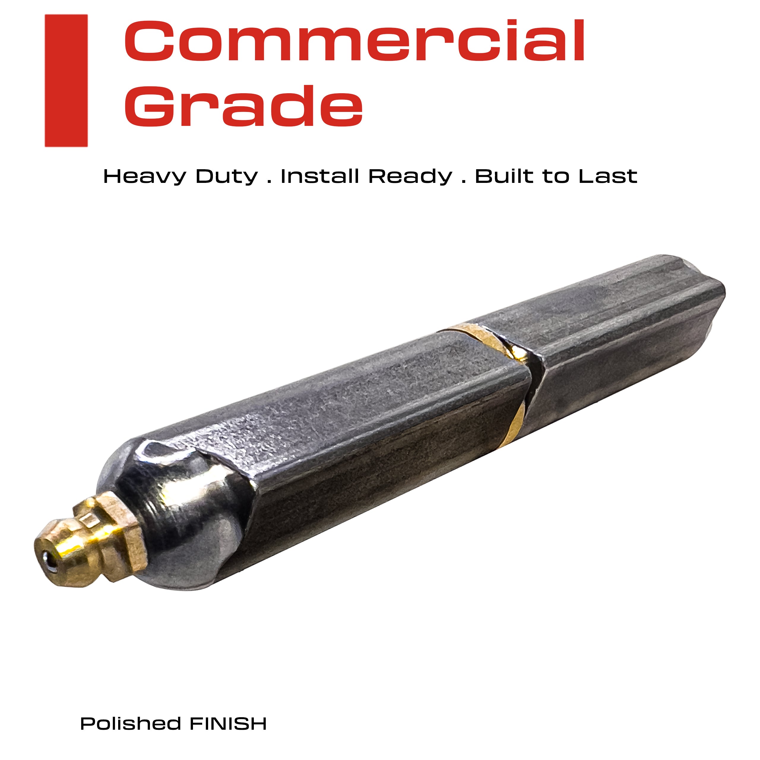 4” Weldable Bullet Hinges – Weld On Barrel Hinges  – 4.25 Inch x .775 Inch –  Heavy Duty Tear Drop Hinges With Zerk